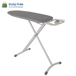 Adjustable Different Height Table Hotel Compact Folding Ironing Board With 100% Cotton Printed Cover
