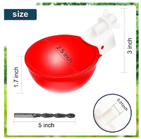 Tasse à eau automatique pour poulet Remplissage automatique Tasses à abreuvoir pour volaille et poulet avec perceuse