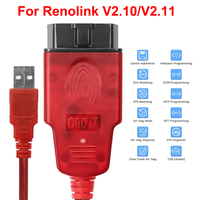 Renolink V2.11 2026 pour Renault : Outil de diagnostic automobile OBD2, programmeur de clés ECM UCH ECU