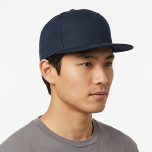 Gorra Unisex de 6 Paneles de Algodón con Cierre a Presión, Color Sólido, Ajustable, Visera Plana, Estilo Casual para Adultos - Product Image 3
