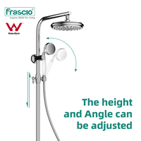 Frascio laiton rétro Design classique filigrane ensemble de douche salle de bain douche double sur Rail colonne de douche avec ensemble d'entrée d'eau