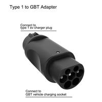 Nouvel adaptateur de chargeur de voiture électrique AC 110V-230V 32A 7KW Type1 Gbt avec prise SAE J1772 chargeur Ev adaptateur de charge Ev