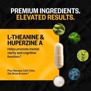 Capsule Nootropiche Alpha Brain, Migliorano Memoria, Concentrazione e Prestazioni Cognitive, con Vitamina B6, Integratore OEM per la <span class=keywords><strong>Salute</strong></span> Cerebrale degli Adulti - Product Image 2