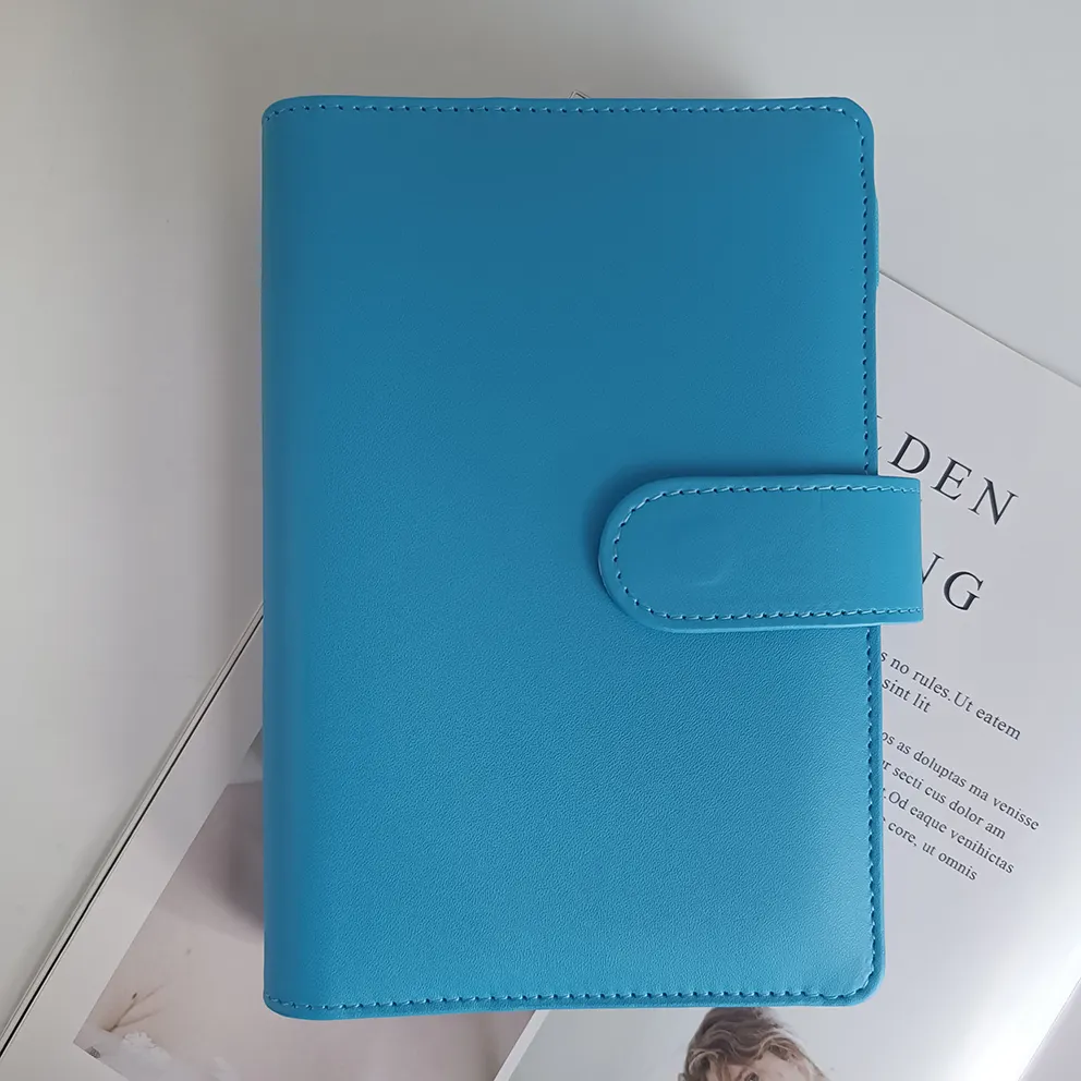 New Macaron Colors PU Leather Cover Ring Binder Dairies Book Budget Planner A6 Francain Plann Set Budget Binder With Accessories