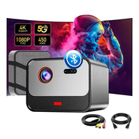 Projecteur vidéo d'extérieur 4K Full HD Android 11 2000-2500 ANSI Lumen Haut-parleurs stéréo HIFI portables de poche Écran sans fil