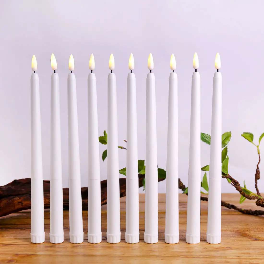 AAA Battery Operated Flameless LED Taper Candles flickering remote Taper wedding led taper candle