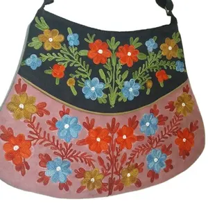 Crewel Embroidery Shoulder Bag Manufacturer and Exporter from kashmir India