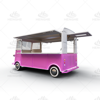 Camión de Comida Móvil Grande Citroën con Ventanas en Tres Lados que se Pueden Abrir Simultáneamente, Carrito de Venta de Souvenirs, Camión de Aperitivos