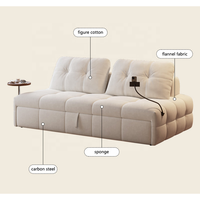 Neues Dreisitzer-Designer-Schlafsofa Modernes Multifunktionales Ausziehbares Stoffsofa für Hotel & Villa Wohnzimmer