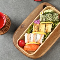 Boîtes à emporter carrées en papier kraft robustes jetables en gros, personnalisables, de qualité alimentaire, avec couvercle pour sushis