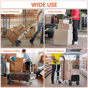 Carretilla <span class=keywords><strong>de</strong></span> Mano Plegable 3 <span class=keywords><strong>en</strong></span> 1 <span class=keywords><strong>de</strong></span> Alta Resistencia, Convertible, <span class=keywords><strong>de</strong></span> Acero, con Mango Telescópico, Carrito Utilitario Plegable - Product Image 5
