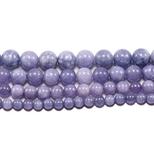 Cuentas redondas de aguamarina púrpura, cuentas sueltas para hacer joyas, accesorios de cristal DIY, venta al por mayor - Product Image 4