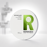 Bloc de zircone translucide multicouche Rondcera 42% 49% pour superstructure d'implant dentaire 800MPa 1300MPa SHT-ML Pro 4D