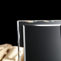 Plaque de récompense en cristal de bureau vierge pour sublimation, gravure de logo personnalisé, trophées en verre