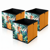 Boîte de rangement en tissu 30x30x30 cm, bac de rangement en PP non tissé pour vêtements, serviettes, jouets, chambre d'enfant, salon
