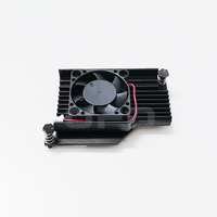 Dissipateur thermique noir Raspberry Pi 5 avec ventilateur de refroidissement en aluminium et plaquettes thermiques – Kit combiné dissipateur thermique et ventilateur en aluminium