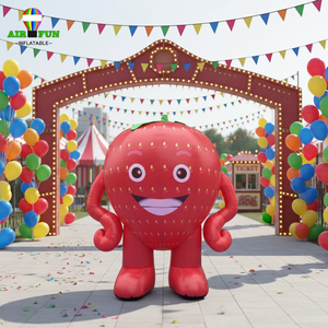 Modèle de fruits et légumes gonflables personnalisés Airfun, promotion géante de fruits gonflables de dessin animé, fraise géante gonflable - Product Image 1