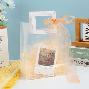 Bolsas de mano cuadradas de PP de nuevo estilo al por mayor, bolsas de regalo transparentes esmeriladas engrosadas para dulces de boda, personalizables - Product Image 2
