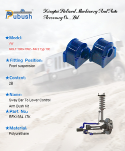 Chất lượng cao Polyurethane ỐNg Lót <span class=keywords><strong>sway</strong></span> thanh để thấp hơn kiểm soát cánh tay Bush Kit RFK1934-17K cho <span class=keywords><strong>VW</strong></span> Golf 1983-1992-MK 2 ty - Product Image 5