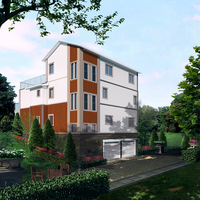 Casa Prefabricada de 3 Pisos con Estructura de Acero Ligero, Sistema SIP, Interior Personalizado, Aislada, Eficiente en Energía, Kits de Construcción de Viviendas Familiares de Lujo