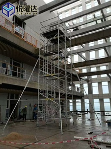 Phong cách Châu Âu 6M nhôm giàn giáo tháp thiết kế hiện đại di động hợp kim nhôm xây dựng xây dựng nền tảng làm việc - Product Image 4