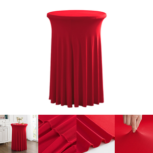 Housse de <span class=keywords><strong>table</strong></span> cocktail en soie de lait et élasthanne, prête à l'emploi, 24" 32", jupe Sunray, nappe de bar pour décoration de mariage, fête et événement - Product Image 6