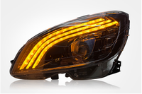 GZYLC Nuevo Faro Delantero LED Mejorado para Mercedes Benz Clase C W204 C200 C260 2008-2011, Actualización de Lámpara Delantera DRL para Automóvil Benz