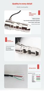 ASP56B 50-1000KN Kunden spezifischer Kraft sensor Wägezellen kran Anwendung 10T Doppelend-Scher achs stift Lasts tift Gabel kopf für Hebezeug - Product Image 3