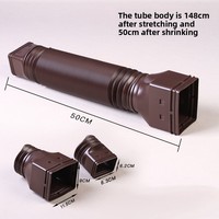 Tuyau de drainage télescopique pour eaux pluviales, extérieur, en polyéthylène haute densité, flexible, pour périmètre de villa, toit de bâtiment DSG18