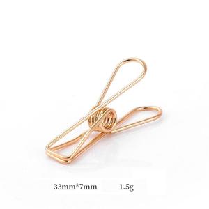 Klip Binder emas, klip gantung multi-guna, kawat logam, klip ekor panjang logam untuk berkemah luar ruangan - Product Image 5