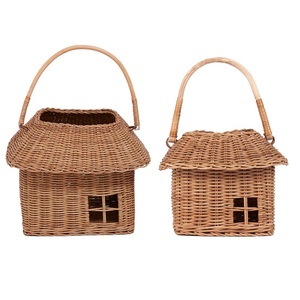 Rotin petite <span class=keywords><strong>maison</strong></span> panier <span class=keywords><strong>de</strong></span> rangement jouets <span class=keywords><strong>de</strong></span> plein air sac à main accessoires pour enfants <span class=keywords><strong>photographie</strong></span> tissé petit panier <span class=keywords><strong>de</strong></span> fleurs - Product Image 1