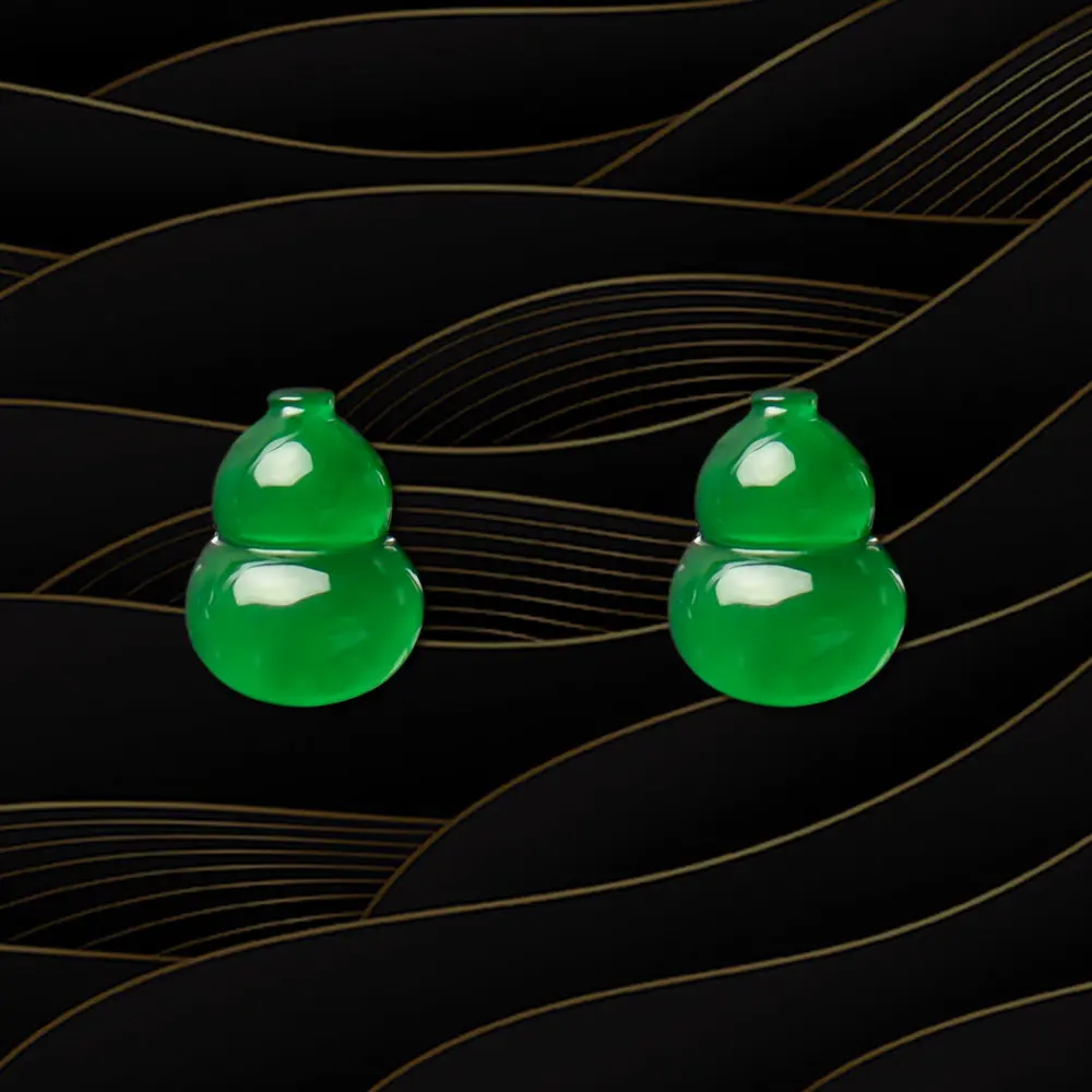 चांदी हीरे प्राकृतिक हरी jadeite लौकी हार लटकन शास्त्रीय उत्तम लक्जरी गहने प्रियजनों के लिए लक्जरी उपहार
