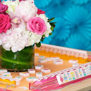 Mi Mahjong Serie LUMERA |   Mahjong Irradia Alegría |   Juego de 160 Baldosas Acrílicas de Lujo en Rosa Claro para Entretenimiento - Product Image 1