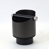 Conteneur à Expresso Minimaliste en Acier Inoxydable, Bac à Grains de Café, Collection Italienne pour Bar à Café, Seau Domestique, Vente Transfrontalière