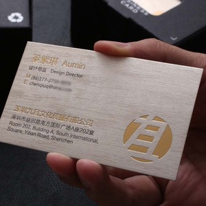 Sang Trọng Kinh Doanh Thẻ Với Lá Vàng Logo Kim Loại Đặc Biệt Dây Vẽ Kết Cấu Bù Đắp Các Tông 'Cảm Ơn You' Thăm Thẻ Tên - Product Image 4