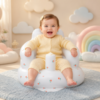 Sillón Inflable Moderno para Bebés y Niños Pequeños, con Bomba de Aire Integrada, Portátil, para Alimentación, Dormitorio y Hotel