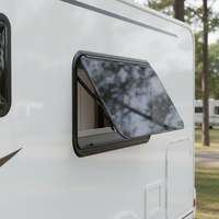 Ventanas para caravanas, autocaravanas y remolques de 500*520 mm, doble acristalamiento, aleación de aluminio, con mosquitera plisada - Estilo de lujo