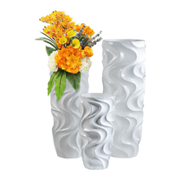 Vases de 150 cm de haut pour hôtel, jardinières géantes en fibre de verre, vase cylindrique blanc pour sol, décoration Maison
