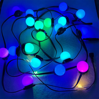 Ampoule LED 3D personnalisée IP68, 24V DMX512, RVB adressable, source de lumière ponctuelle de 50 mm pour l'éclairage paysager