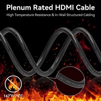 Cable de Fibra Óptica Activa 2.1 AOC 8K UHD HDR, Cable Coaxial Chapado en Oro para Monitor y Reproductor de DVD, 10FT-300FT