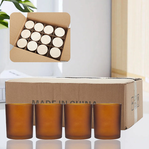 Ly đựng nến thủy tinh mờ tối giản hiện đại, trang trí nhà cửa sáng tạo, giá đỡ nến trị liệu bằng hương thơm, lọ đựng nến trong suốt tự làm, bề mặt nhẵn - Product Image 2