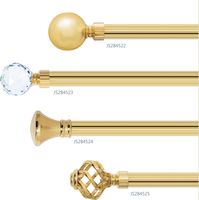 Tringle à rideaux double en métal doré électroplaqué de 28 mm de haute qualité, style romain moderne et luxueux pour la décoration de fenêtres