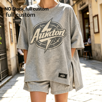 Vente en gros de chemisiers pour femmes 100% coton à manches courtes avec fente latérale, col rond, t-shirt décontracté pour femmes, été, logo personnalisé OEM