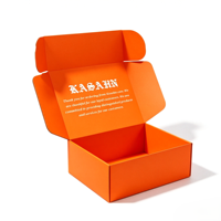 Boîte d'expédition en carton ondulé kraft personnalisée pour le commerce électronique, boîte de livraison express abordable avec bande de déchirement