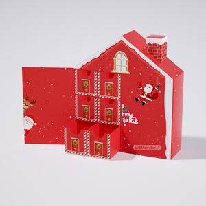 <span class=keywords><strong>Calendrier</strong></span> <span class=keywords><strong>de</strong></span> <span class=keywords><strong>l</strong></span>'<span class=keywords><strong>Avent</strong></span> <span class=keywords><strong>de</strong></span> Noë<span class=keywords><strong>l</strong></span> en carton en forme <span class=keywords><strong>de</strong></span> <span class=keywords><strong>maison</strong></span> avec couvercle ouvrable, impression <span class=keywords><strong>de</strong></span> logo personnalisée 2026, emballage cadeau pour <span class=keywords><strong>chocolat</strong></span> - Product Image 3