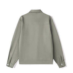 Manteau en sergé tendance pour homme, gilet à fermeture éclair <span class=keywords><strong>sauvage</strong></span>, résistant à l'usure, veste épaissie à manches longues, automne et hiver - Product Image 5