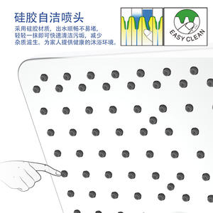Cabezal de Ducha Cuadrado de 10 Pulgadas con Efecto Lluvia, Material ABS, Función de Autolimpieza, para Uso en Baños - Product Image 4