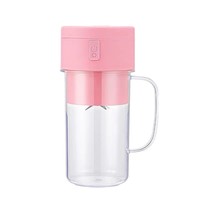 Mixeur Personnel Portable USB Rapide, Extracteur de Jus de Fruits, Tasse à Smoothie en Acier Inoxydable, Bouteilles Réutilisables en ABS/PC pour Voiture et Camping-Car