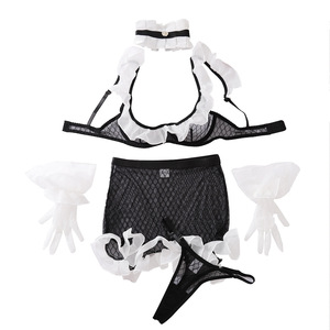Divisa da cameriera Deep Love, uniformi per hotel, abiti <span class=keywords><strong>sexy</strong></span> in stile francese, abiti eleganti in poliestere per matrimoni e pulizie domestiche - Product Image 6