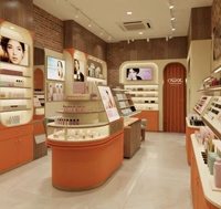 Magasin de cosmétiques M&S, éclairage LED, design intérieur et extérieur, aménagement des meubles pour les boutiques de beauté et de maquillage au détail